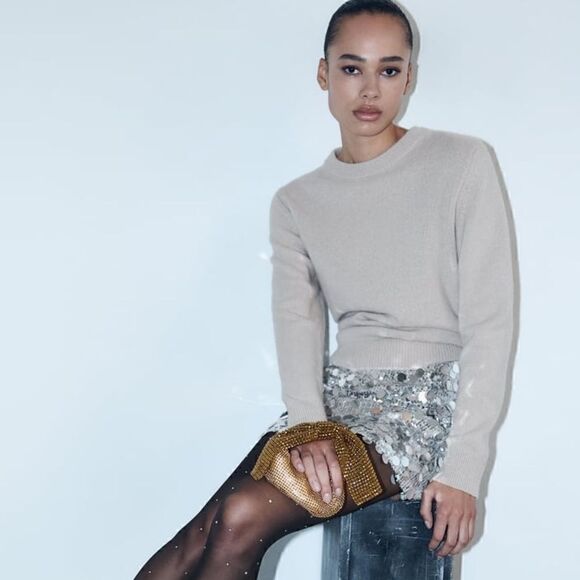 ZARA MINI BOW GOLDEN BAG - Picture 10 of 10